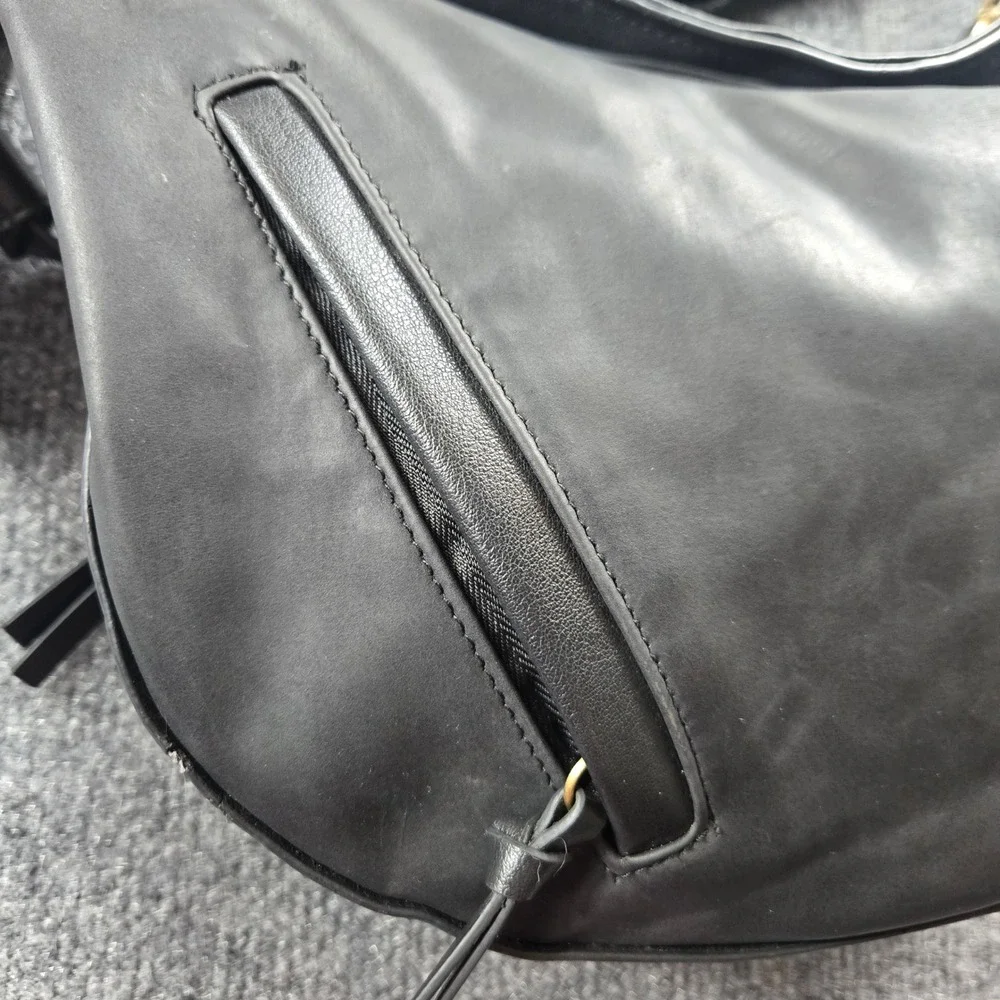 Unbranded Hobo Bag Women Medium Black Excellent Crescent Crossbody (A1)